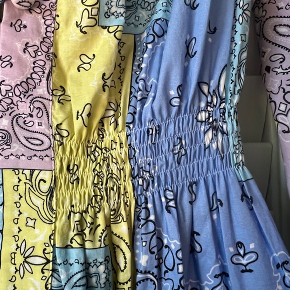 FORTE DEI MARMI COUTURE Bandana-print Mini Dress In Blue Size 38/US M - Picture 6 of 12